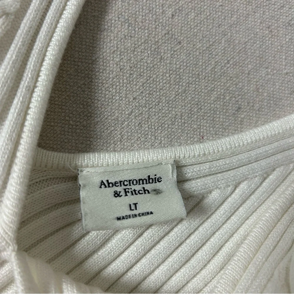 Abercrombie & Fitch Maxi Sweater Dress Womens LT Cream Ribbed